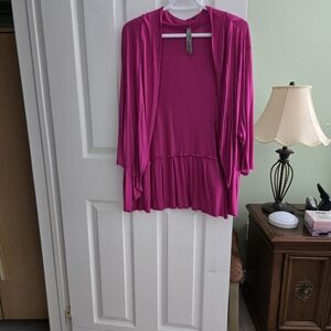 Penningtons Fuchsia Open Front Cardigan